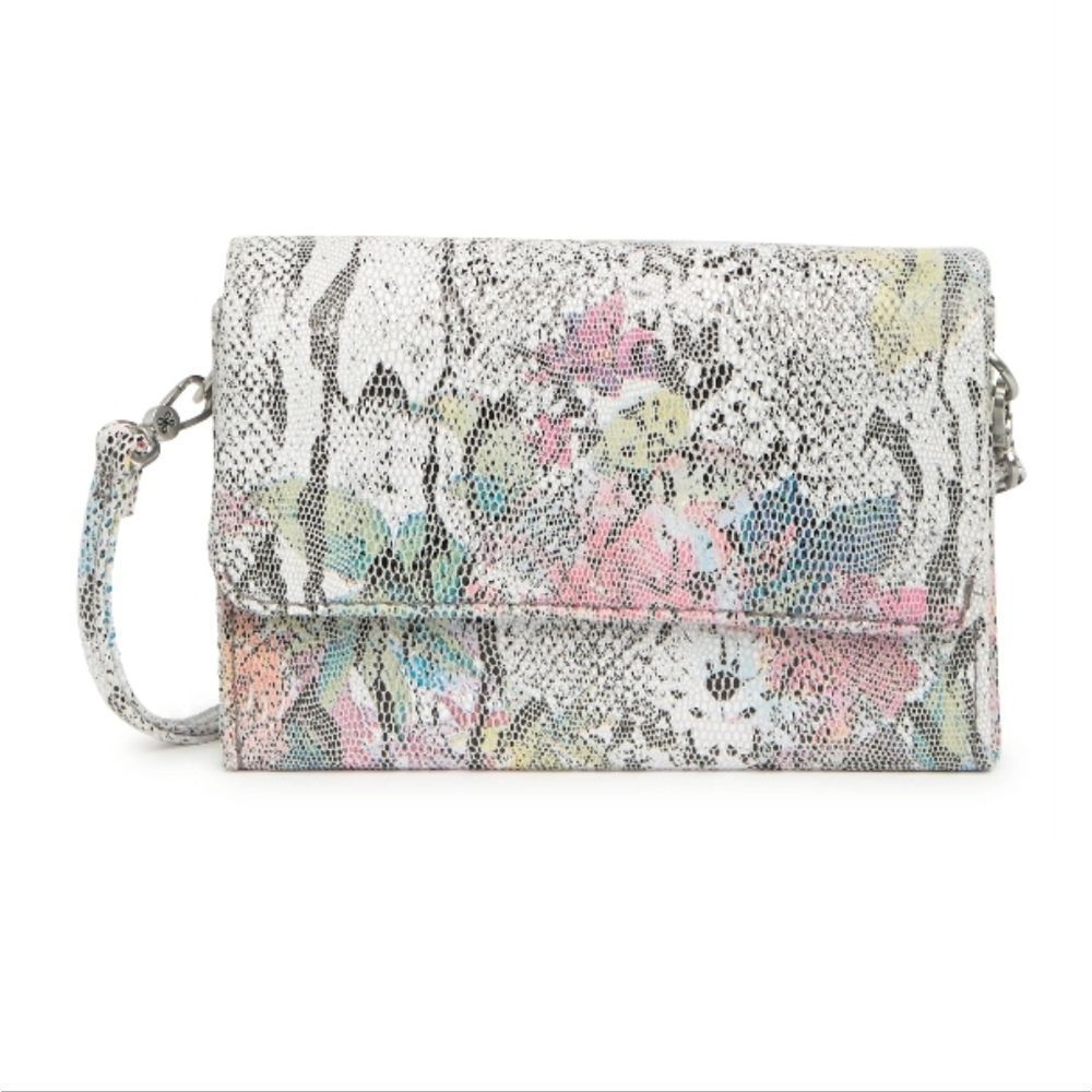 Jetty Convertible Leather Shoulder Bag LIZARD FLORAL NWOT